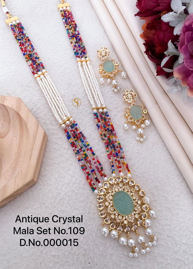 05 Antique Designer Crystal Mala Set Wholesale Price In Surat
